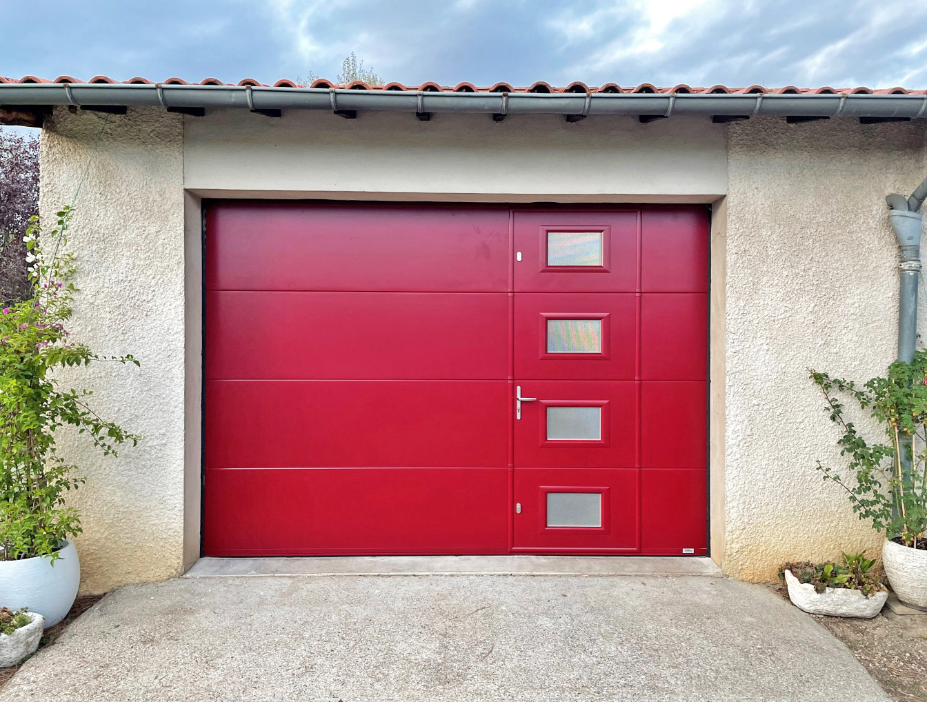 porte garage sectionnelle plafond