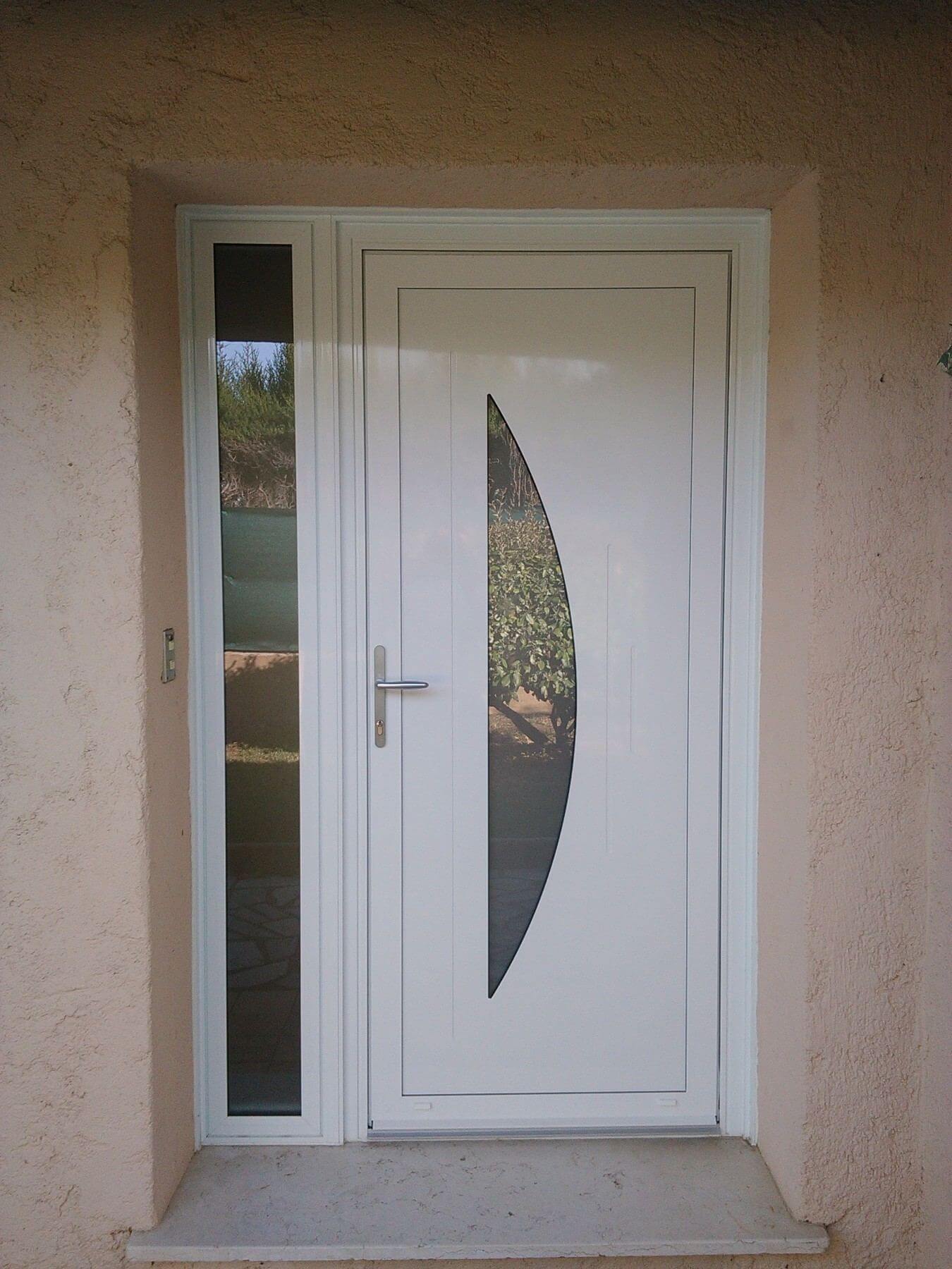 porte entrée fixe moderne vitrée